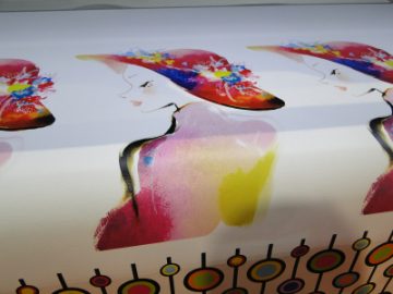 Leather printing sample